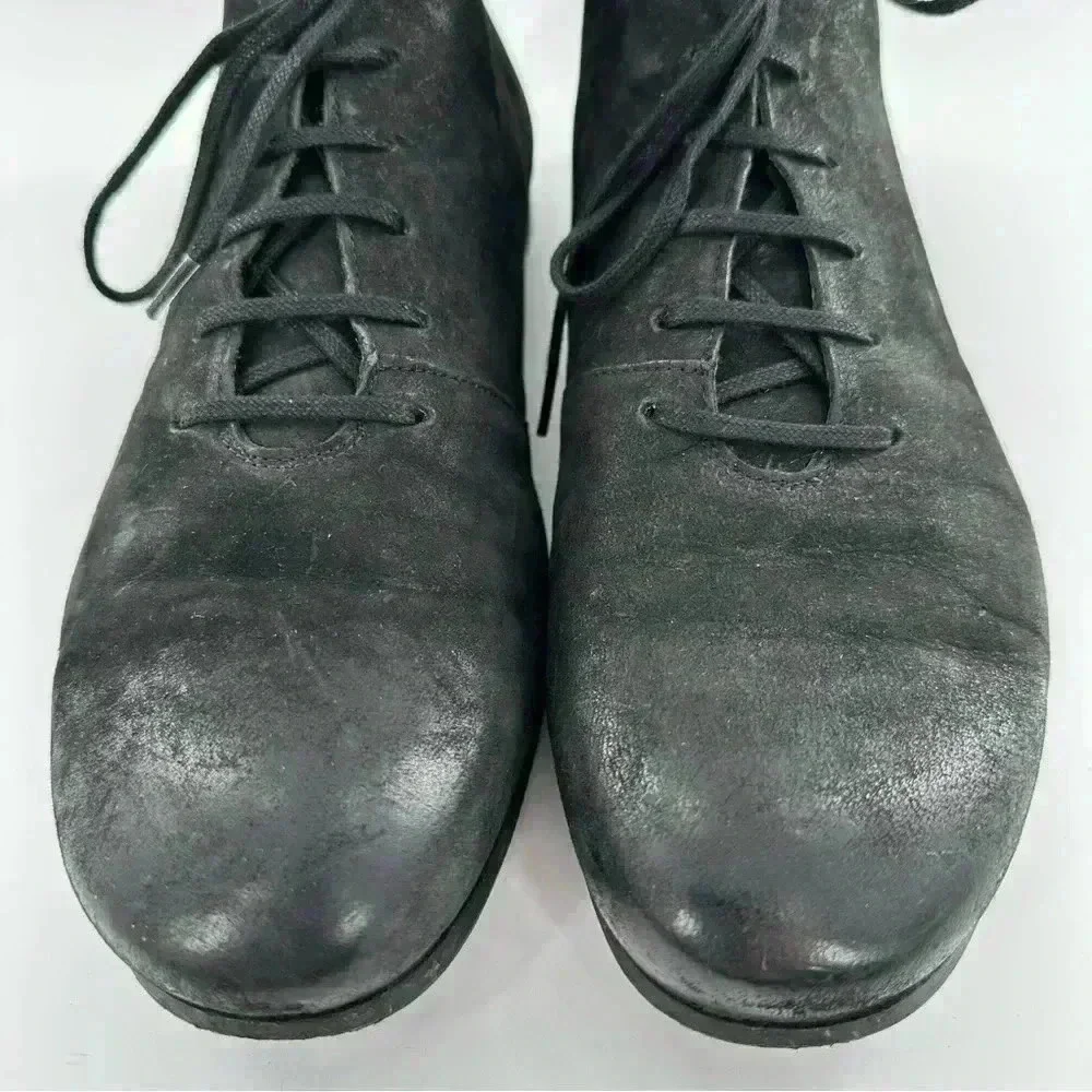 John Fluevog mens chukka boots size 12 black nubuck leather hipster grunge punk